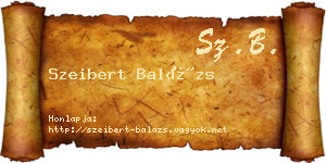 Szeibert Balázs névjegykártya
