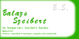 balazs szeibert business card