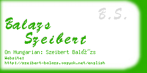 balazs szeibert business card